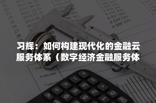 习辉：如何构建现代化的金融云服务体系（数字经济金融服务体系构建思路）