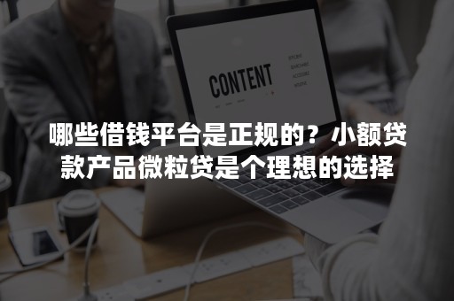 哪些借钱平台是正规的？小额贷款产品微粒贷是个理想的选择