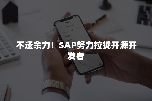 不遗余力！SAP努力拉拢开源开发者