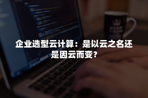 企业选型云计算：是以云之名还是因云而变？