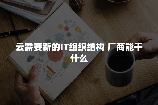 云需要新的IT组织结构 厂商能干什么