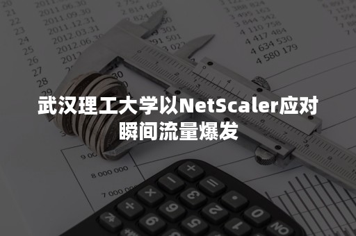 武汉理工大学以NetScaler应对瞬间流量爆发