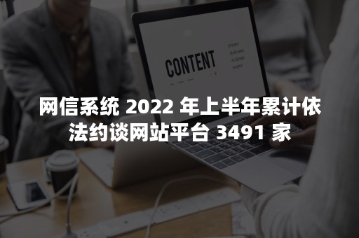 网信系统 2022 年上半年累计依法约谈网站平台 3491 家