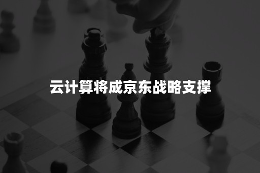 云计算将成京东战略支撑