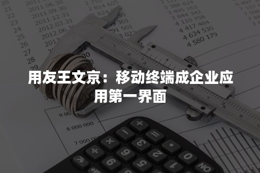 用友王文京：移动终端成企业应用第一界面