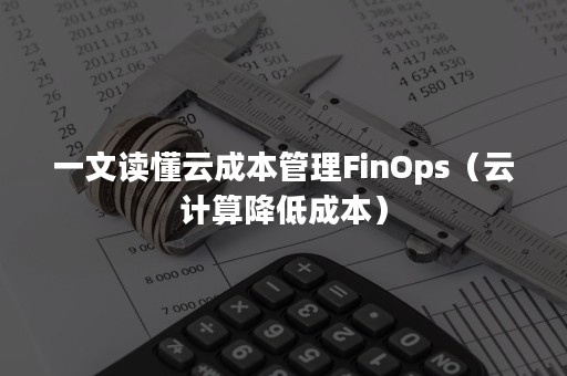 一文读懂云成本管理FinOps（云计算降低成本）