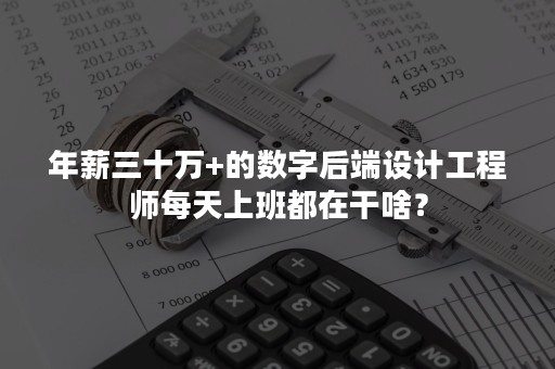 年薪三十万+的数字后端设计工程师每天上班都在干啥？