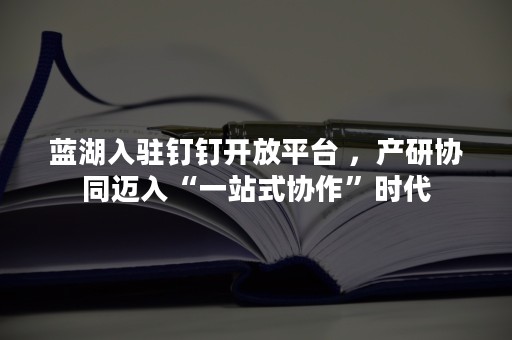 蓝湖入驻钉钉开放平台 ，产研协同迈入“一站式协作”时代