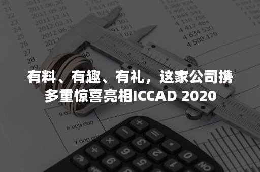 有料、有趣、有礼，这家公司携多重惊喜亮相ICCAD 2020