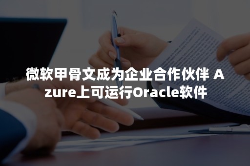 微软甲骨文成为企业合作伙伴 Azure上可运行Oracle软件