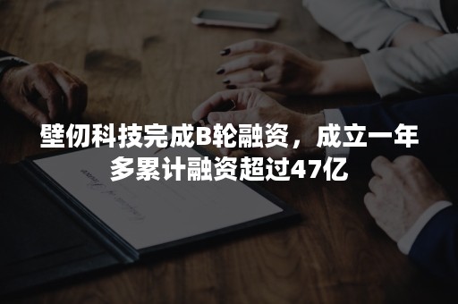 壁仞科技完成B轮融资，成立一年多累计融资超过47亿