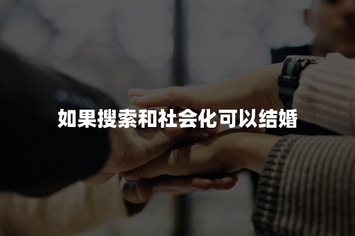 如果搜索和社会化可以结婚