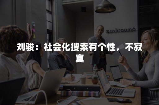 刘骏：社会化搜索有个性，不寂寞