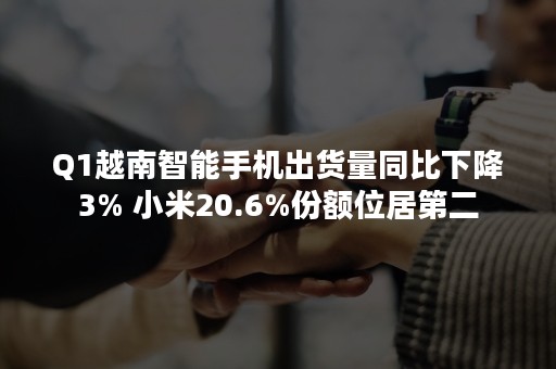 Q1越南智能手机出货量同比下降3% 小米20.6%份额位居第二