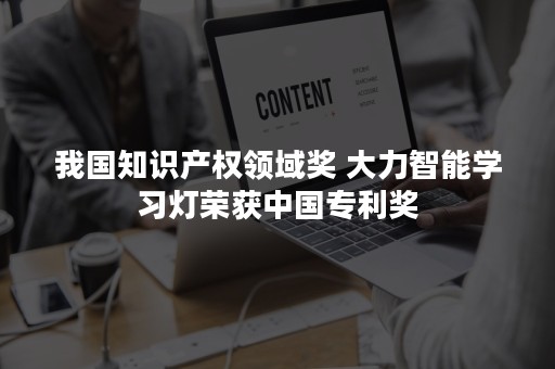 我国知识产权领域奖 大力智能学习灯荣获中国专利奖