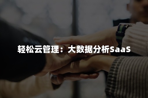 轻松云管理：大数据分析SaaS