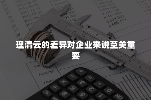 理清云的差异对企业来说至关重要