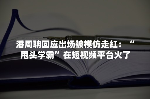 潘周聃回应出场被模仿走红：“甩头学霸”在短视频平台火了