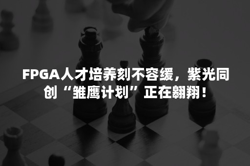 FPGA人才培养刻不容缓，紫光同创“雏鹰计划”正在翱翔！