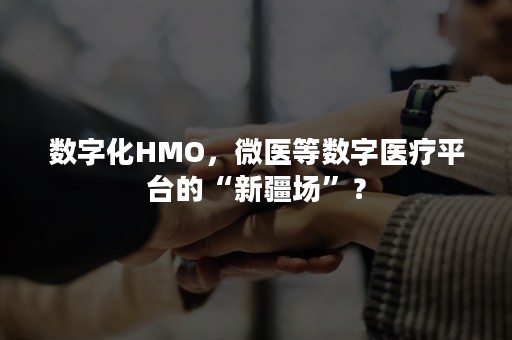 数字化HMO，微医等数字医疗平台的“新疆场”？