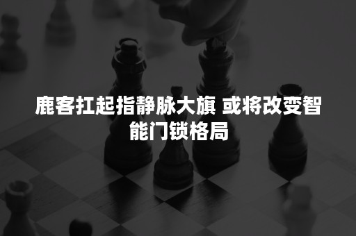 鹿客扛起指静脉大旗 或将改变智能门锁格局