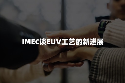 IMEC谈EUV工艺的新进展