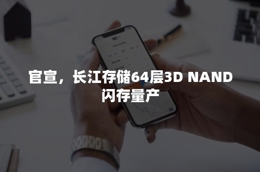 官宣，长江存储64层3D NAND闪存量产