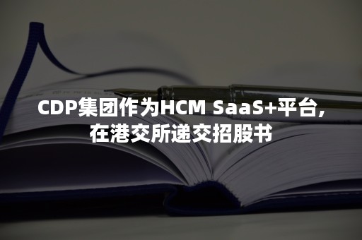 CDP集团作为HCM SaaS+平台,在港交所递交招股书