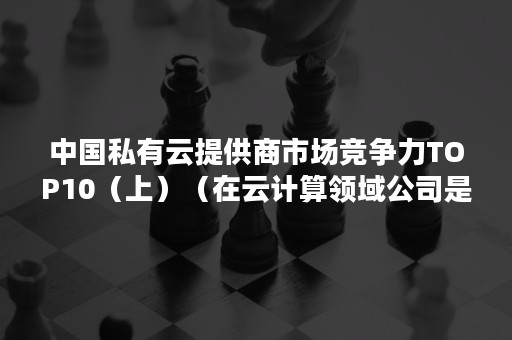 中国私有云提供商市场竞争力TOP10（上）（在云计算领域公司是国内私有云领域龙头企业）