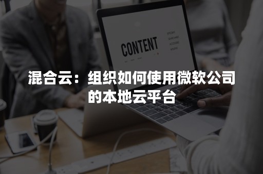 混合云：组织如何使用微软公司的本地云平台