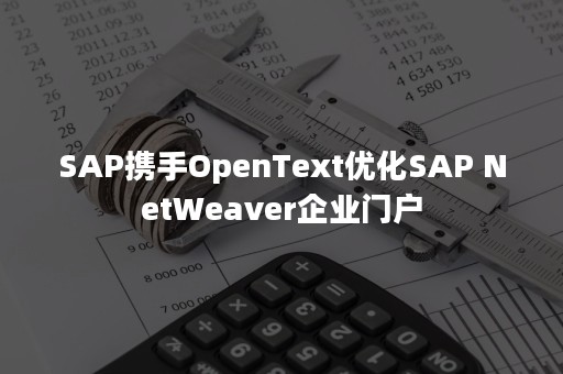 SAP携手OpenText优化SAP NetWeaver企业门户