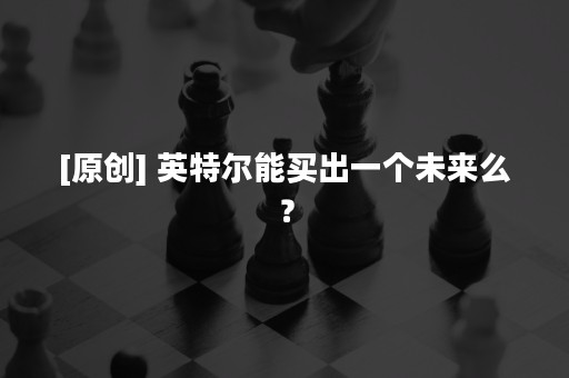 [原创] 英特尔能买出一个未来么？