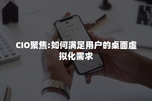 CIO聚焦:如何满足用户的桌面虚拟化需求