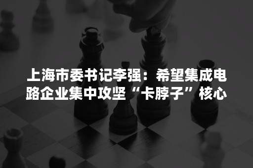 上海市委书记李强：希望集成电路企业集中攻坚“卡脖子”核心技术