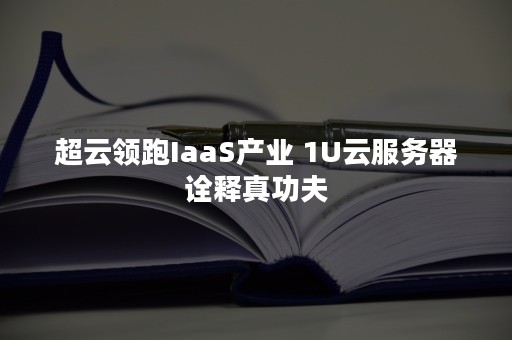 超云领跑IaaS产业 1U云服务器诠释真功夫