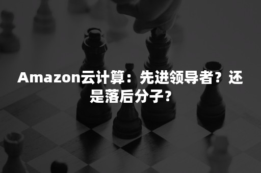 Amazon云计算：先进领导者？还是落后分子？