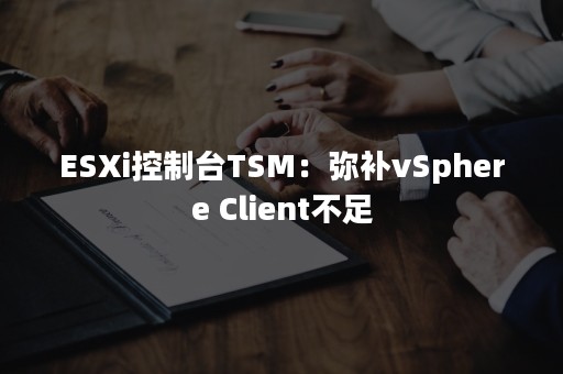 ESXi控制台TSM：弥补vSphere Client不足