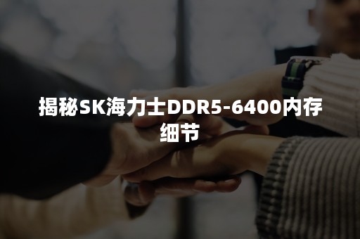 揭秘SK海力士DDR5-6400内存细节