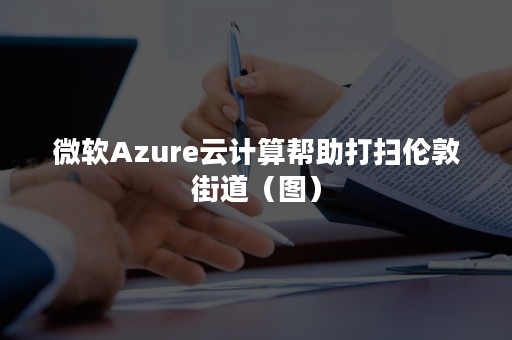 微软Azure云计算帮助打扫伦敦街道（图）