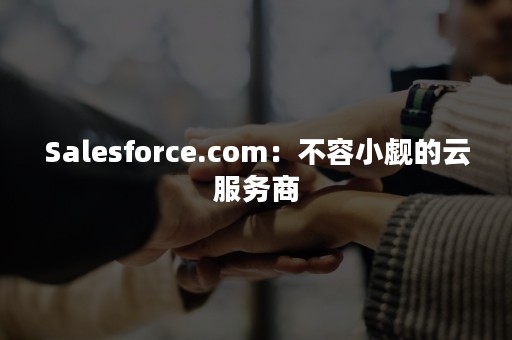 Salesforce.com：不容小觑的云服务商