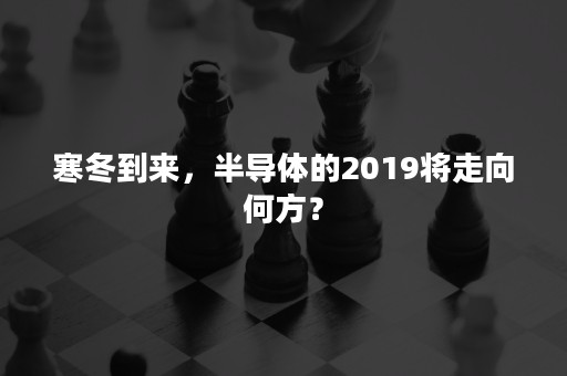 寒冬到来，半导体的2019将走向何方？