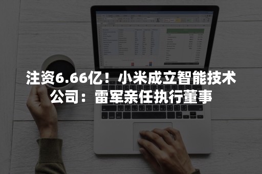 注资6.66亿！小米成立智能技术公司：雷军亲任执行董事