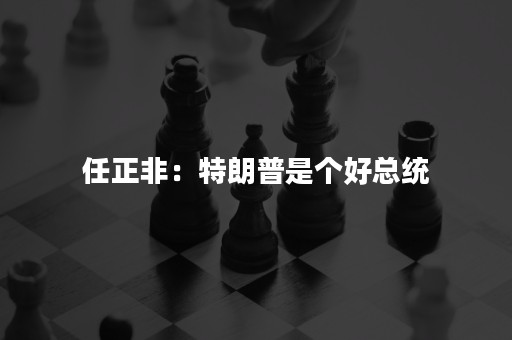 任正非：特朗普是个好总统