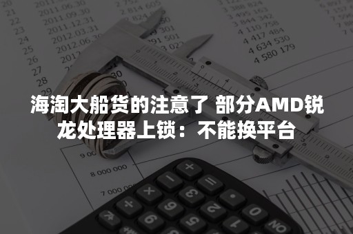 海淘大船货的注意了 部分AMD锐龙处理器上锁：不能换平台