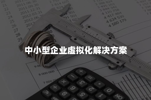 中小型企业虚拟化解决方案