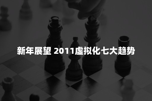 新年展望 2011虚拟化七大趋势