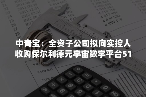 中青宝：全资子公司拟向实控人收购保尔利德元宇宙数字平台51%股权