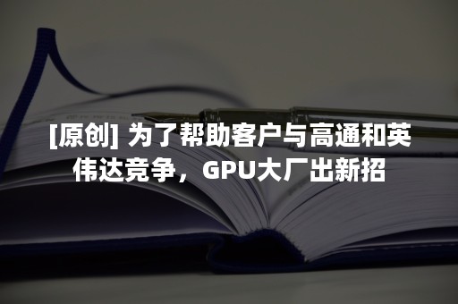 [原创] 为了帮助客户与高通和英伟达竞争，GPU大厂出新招