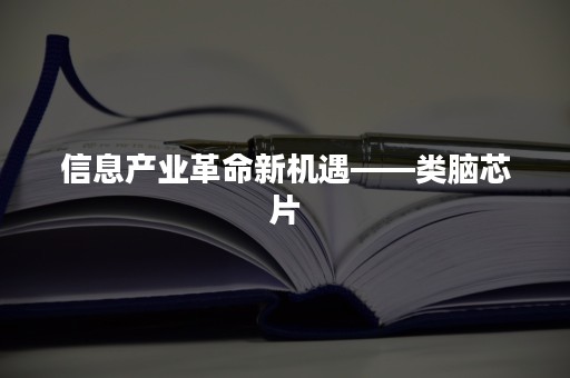 信息产业革命新机遇——类脑芯片