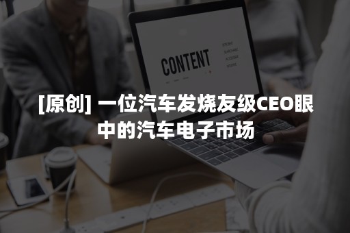 [原创] 一位汽车发烧友级CEO眼中的汽车电子市场